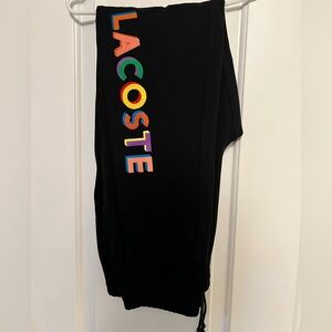 Lacoste Black Joggers with Multicolor Logo